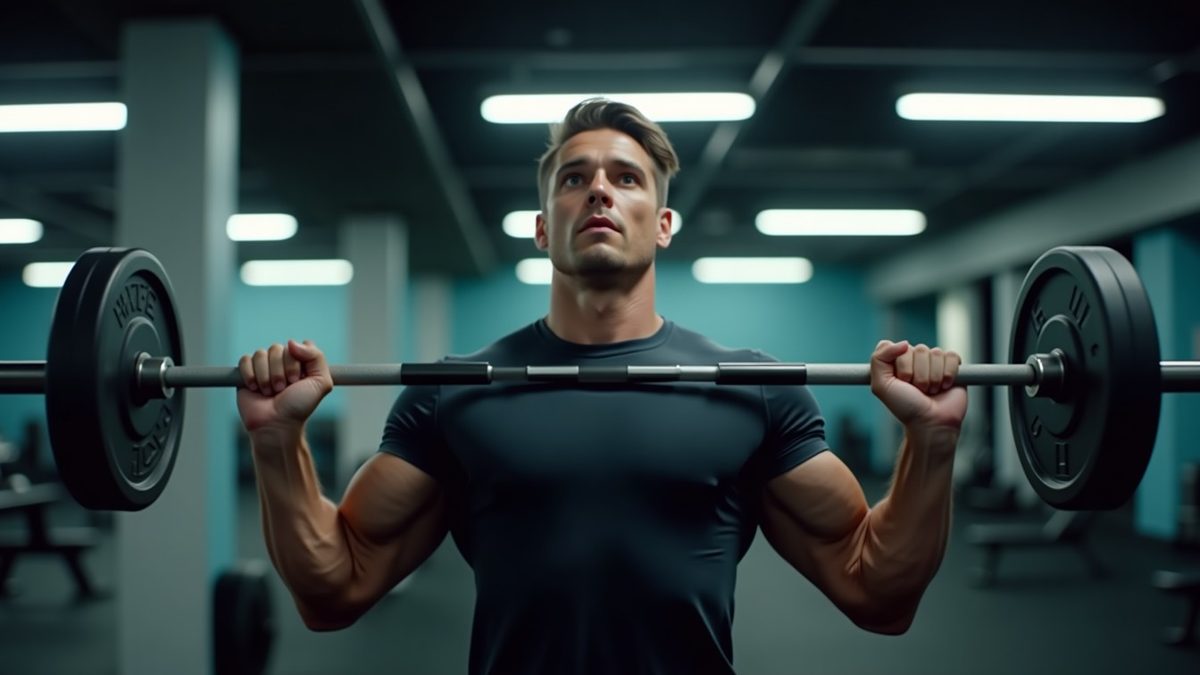 Lifter performing a controlled bench press with moderate weight illustrating sustainable daily pre-workout use