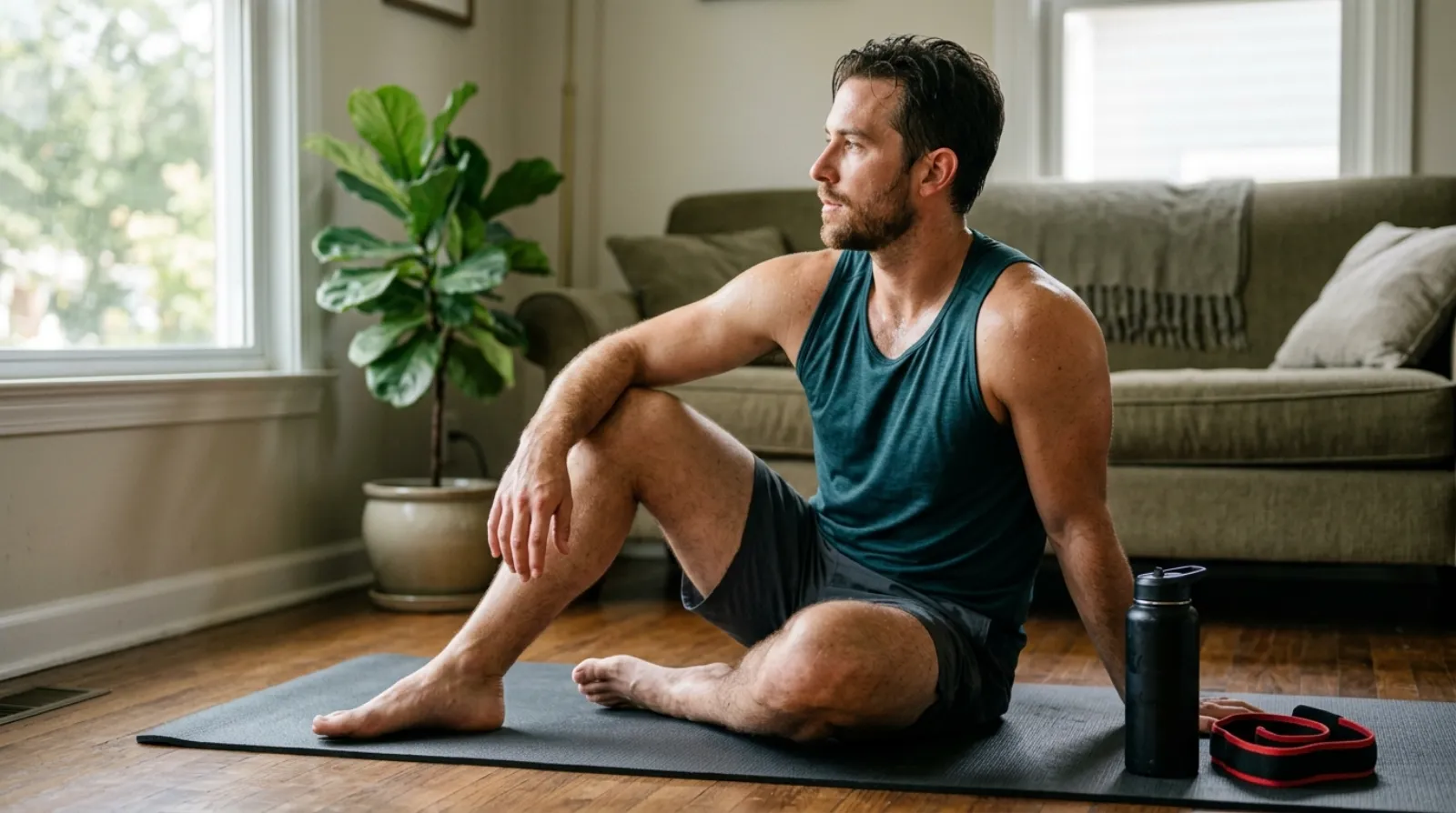 Consistent home bodyweight training over time builds muscle