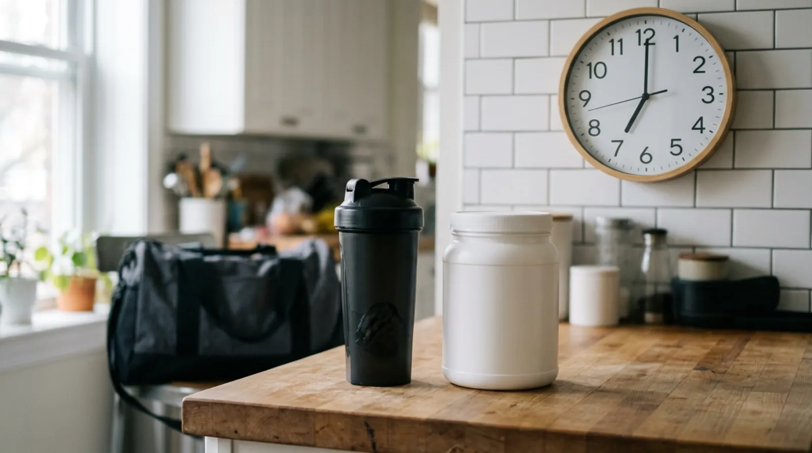 Timing a pre-workout dose before training with a clock