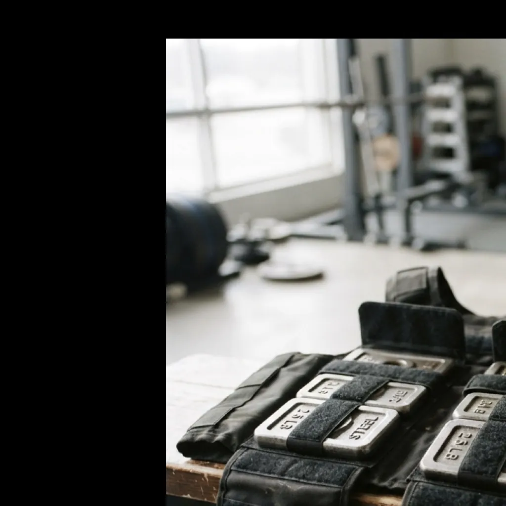 Weighted vest benefits setup with adjustable vest and removable steel weight plates